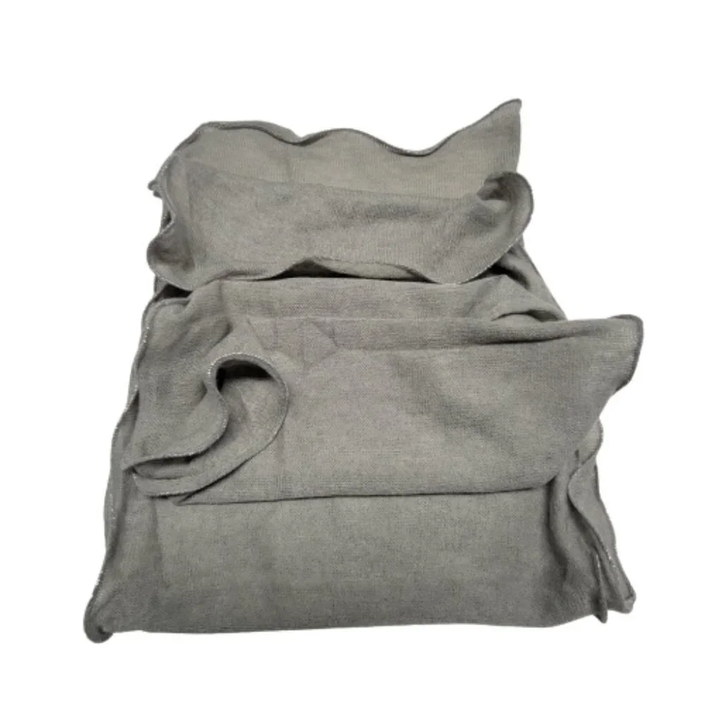 Grey Rectangular Scarf Winter Spring Fall Scarf - Picture 4 of 7